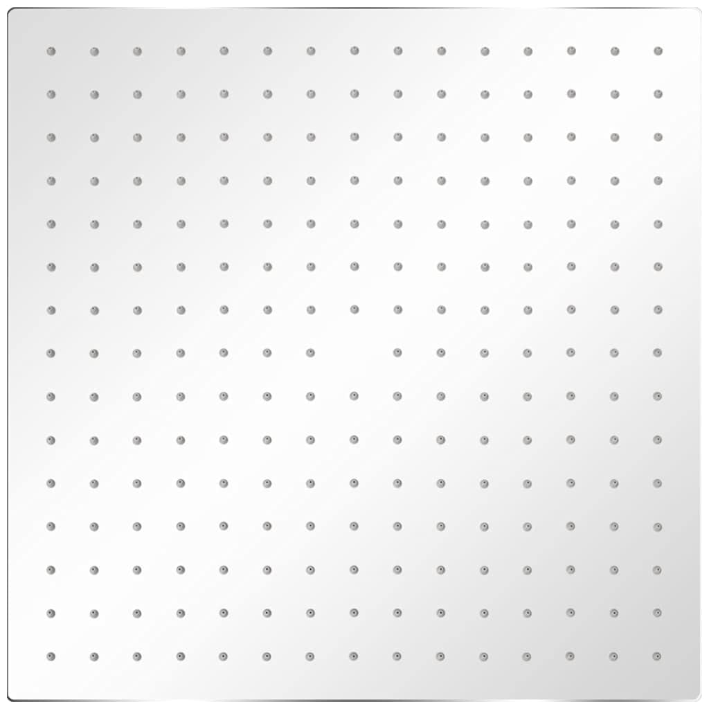 Leepesx Cabezal de Ducha de Lluvia, Rociador Cuadrado de Acero Inoxidable de 2 Piezas, para baño con pulverizador Superior de Alta presión, 40x40 cm