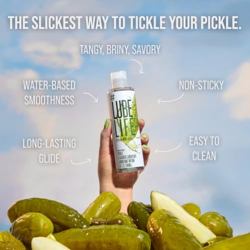 Image of LUBELIFE Dill Pickle Flavored Water Based Lube Personal Lubricant 8 fl oz