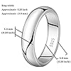Meixao Unisex Solid 925 Sterling Silver Highly Polished Wedding Ring 5mm Band in Sizes J-Z (K) #4