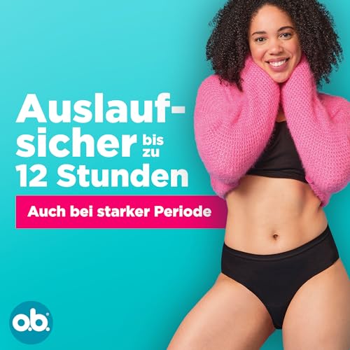 o.b. Periodenslip Größe XS/S, wiederverwendbare Periodenunterwäsche bei starker Periode, Menstruationsunterwäsche für bis zu 12 Stunden Auslaufschutz, auch erhältlich in den Größen M/L, XL/XXL