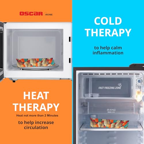 Oscar Home Microwave Heating Pad Moist Heat Therapy for Back Pain, Stomach Cramps, Shoulder, Neck, and Legs, Microwavable Heated Wrap with Cold Therapy Support