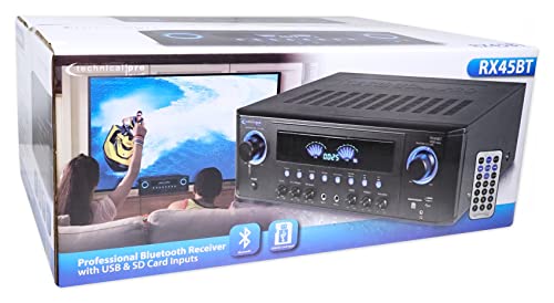 Technical Pro RX41BT+REQ20 Rx45Bt Home Theater Receiver 1000W Amplifier Bluetooth Usb Bundle With Remote Bundle With Rockville Req20 19 Inch Rack Mount Pro Dual 10 Band Graphic Equalizer Eq W/Vu Meters thumb #6