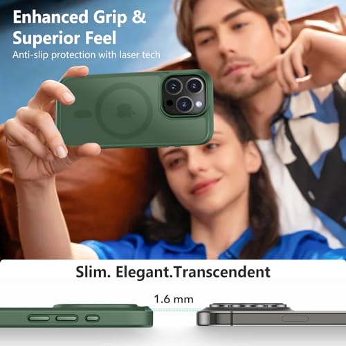 Image of MOCCA Magnetic Shockproof for iPhone 15 Pro Case,Midnight Green