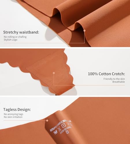 DEANGELMON Seamless thongs for Women Comfortable High Waist Underwear Invisible No Show Wavy Edge Side Panties Pack - Image 6