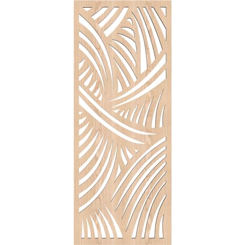 Image of Chester Decorative Pierced Fretwork Wood Wall Panels, 9 3 /8 inchW x 24 3 /8 inchH x 3 /8 inchT, Red Oak