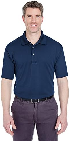 UltraClub Men's Cool & Dry Stain-Release Performance Polo XL NAVY