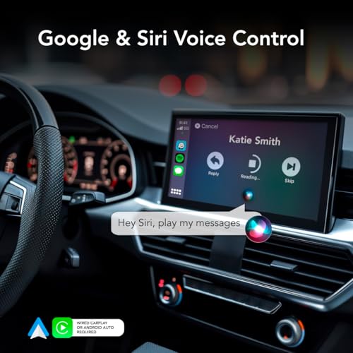 AutoSky Adaptador Carplay sem fio e Android Auto - Transforme com fio para Carplay sem fio ou Androi
