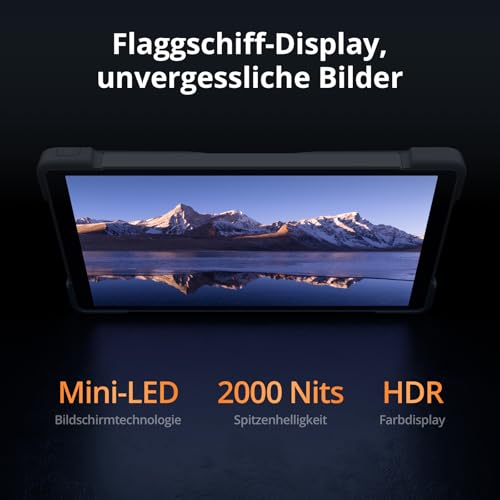 DJI RC Pro 2-Fernsteuerung - 7 Zoll superhelles, drehbares Display für Vertikalaufnahmen, zusammenklappbare Steuerknüppel, eingebautes Mikrofon, kompatibel mit Mavic 4 Pro und mehr