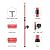  Telescoping Pole, 89.4~157.5in Retractable Mounting Pole Adjustable Aluminum Alloy with Storage Bag for Line Lasers for Engineers