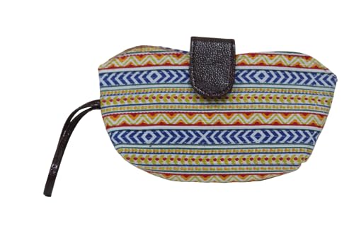 Image of P S Traders Online Women's Ladies Traditional Ikkat Cotton 5 Pieces Combo Bag Color Sky Blue