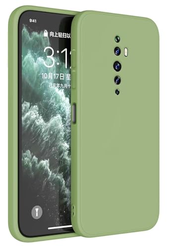 Topme Cover per OPPO Reno2 Z (6.53' Inches) Custodia Case, Protezione Della Pelle Della Custodia in Silicone Tpu - Verde Matcha