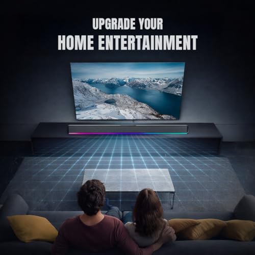 Image of Hydra BOOMBAR 2.1 Channel Soundbar with Wired Subwoofer, 180W, 3D Surround Sound, Bluetooth, AUX /USB /HDMI, Remote Control, Black