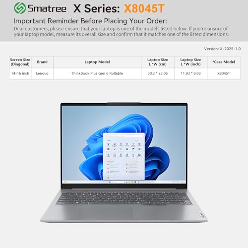 Image of Smatree Hard EVA Protective Case Compatible for 14 inch ASUS Zenbook 14 Flip OLED UP3404, 13.9 inch Zenbook S UX393, Waterproof and Anti-Shock Bag (X8045T)