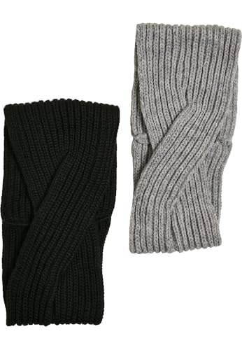 Bandeau cheveux froid oreilles protégées Urban Classics Knitted Headband 2-Pack