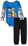 Disney Baby Boys' 2-Piece Mickey Mouse and Goofy Top and Pant Set