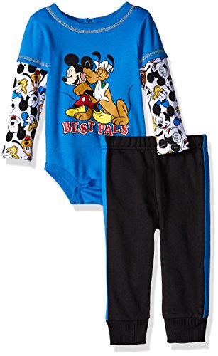 Disney Baby Boys' 2-Piece Mickey Mouse Goofy Top and Pant Set