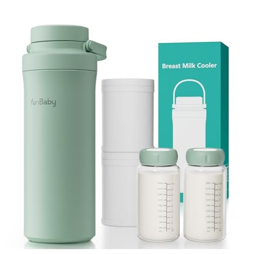 Portable Breast Milk Cooler with Dual Bottle Storage