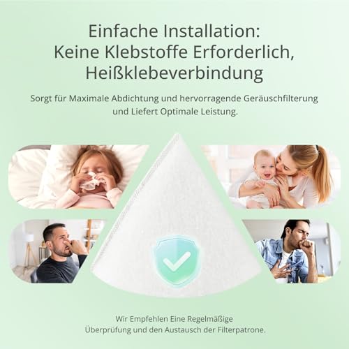 30Stücks Kegelfilter dn 125, G4 Filter Lüftungsanlage, G4 Filtermatte Durchmesser 125 mm, Länge 180 mm, Dicke 8 mm, Lüftungsanlage Ersatz für Zehnder, Maico, Pluggit, Helios Disc Valves, Ersatzfilter