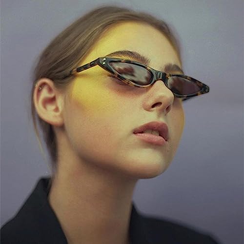 Y2K Small Cat Eye Sunglasses - UV400 Protection Polarized Tinted Skinny Frame3