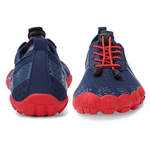 Boys & Girls Kids Water Shoes Lightweight Comfort Sole Easy Walking Athletic Slip On Aqua Sock(Toddler/Little Kid/Big Kid) U420Wz1904-Navy.red-33 #TOP2