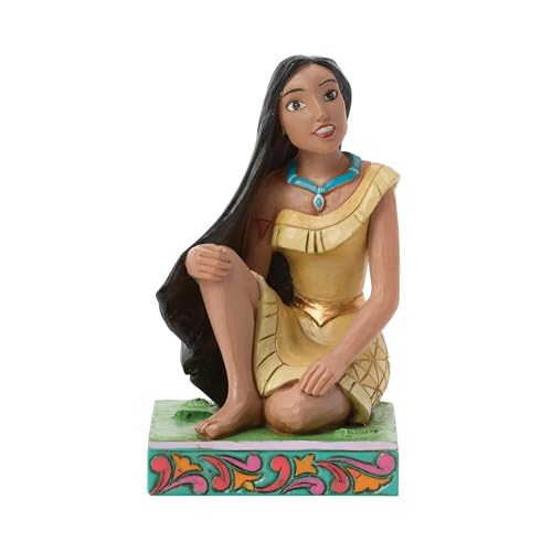 Enesco Disney Traditions by Jim Shore Pocahontas Seated Personality Pose Figurine, 4.02 Inch, Multicolor