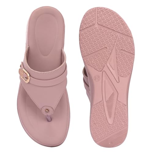 Image of Moshun Women's Thong Sandals /Flip-Flops | Bounce Back Technology with Arch Support | Women Footwear for Office| Doctor Sandal | Orthopaedic Sandal for Office, Travel & Outdoor