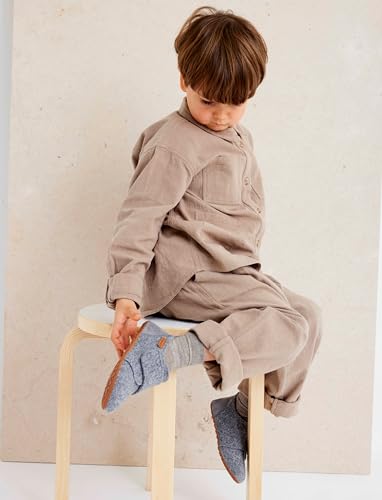 Bisgaard Unisex Kinder Casual Wool Slipper, Grau, 25 EU