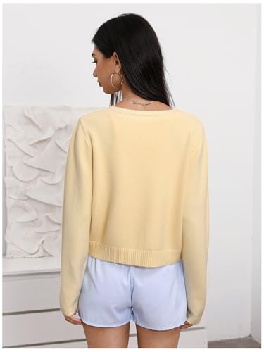 SOLY HUX Button Down Lightweight Cardigans for Women Trendy Crop Cardigan Sweaters Cute Knitwear Back to School Outfits3