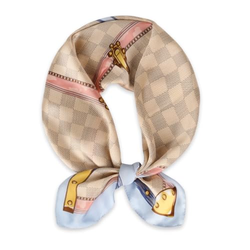 LFHC Womens Silk-Like Square Scarf 27.527.5 Inches - Classic Pattern Bandana for Hair Head & Neck Versatile Accessory