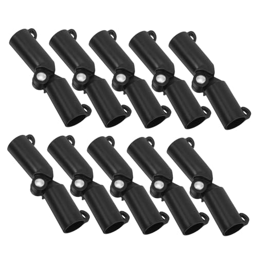 ibasenice Conector De Estaca para Plantas Pepinos Estacas De Soporte para Plantas En Conserva Escalada Enrejado Cerca Tomate Apuestas Participación Frijol Polos Apoya Asegurando Black Abs