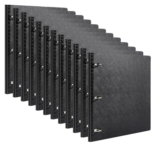 Image of WOT I 12 Pack Telescoping 3 Ring Binder(0.75 inch), Expandable Flexible Binder - Patented Design for Easy Portability, Holds 8.5 inchx11 inch Paper, for School, Office&Home Organization, Black