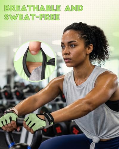 Image of VINSGUIR Workout Gloves for Men and Women, Weight Lifting Gloves with Excellent Grip, Lightweight for Gym Exercise, Cycling, Cross Training, Pull ups, Fitness, Climbing and Rowing