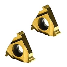 MAXTOOL 2PCs 16NR12ACME Internal American Acme Indexable Threading Inserts 3/8" I.C. 12 TPI Carbide TIALN-Coat;16NR12ACME-T02