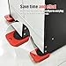 2025 New Furniture Lift Mover Tool Set, Upgrade Furniture Lifter Tool Furniture Movers with Adjustable Height Lifting Tool Lever & 4 Wheels, Mover Dolly Sliders Tool for Heavy Furniture (Red, 1)