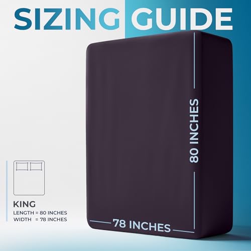 Image of Utopia Bedding Extra Deep Pocket King Fitted Sheet, Fits up to 21 Inch Mattress - Hotel Luxury, Soft, Breathable and Comfy - Shrinkage and Fade Resistant - Easy Care (Purple)
