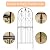 SCENDOR Metal Trellis 86.6" H x 29.5" W Tall Powder-Coated Black Garden Trellis Wrought Iron Heavy Scroll Metal Decoration Lawn Patio for Rose Clematis Ivy Weather Resistant Garden Addition