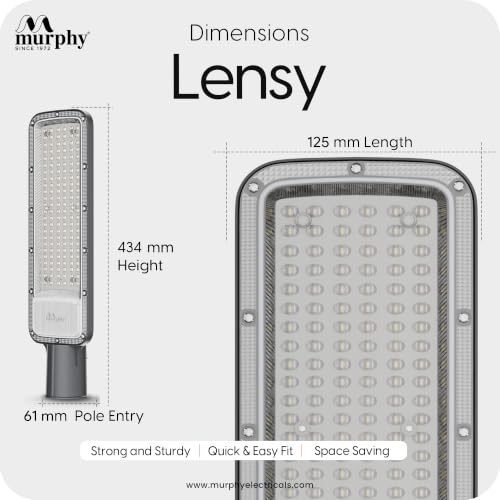 Image of Murphy Lensy 100W LED Street Light | 10000 Lumens | BIS Approved