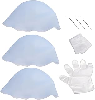 FOMIYES 1 Set Hook Tool Baber Smock Gown Hair Dye Hat Crochet Tools Hair Coloring Cape Hair Dye Shawl Hair Bleaching Cap Hair Dye Tool Cloak Hair Dye Cap Sky-blue Disposable Baked Oil Cap