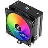 Thermalright Assassin X 120R Digital ARGB Black CPU クーラー、デジタル スクリーン トップ カバー、TL-P12-S PWM 静音ファン CPU エア クーラー、コンピューター ヒートシンク冷却、サポート AM4/AM5、Intel LGA1851/1700/115X/1200