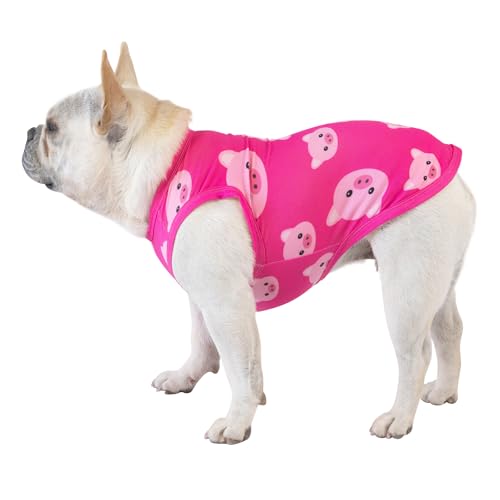 Image of CuteBone Dog Shirts 2-Pack Soft Pet Clothes Breathable Summer Vest for Small Puppy and Stretchy Cat Apparel