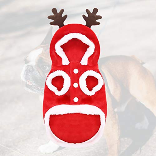 Set Disfraz Navidad con Bufanda y Sombrero Reno para Perros miniatura 7