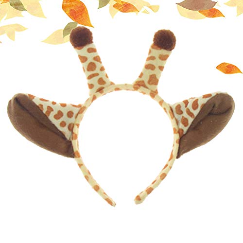 Amosfun 2 peças Faixa de cabeça de girafa Fantasia de animal Faixa de cabelo Acessórios de cabelo pa