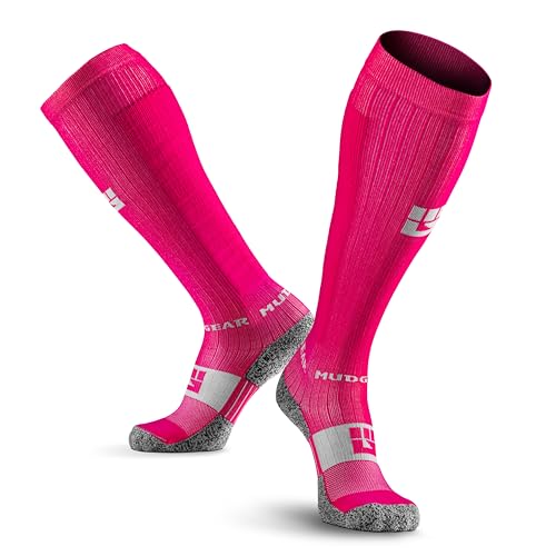 Image of MudGear Graduated Compression Socks, Durable, Sweat-Resistant OCR Performance Socks with Cushioned Footbed, Made in USA