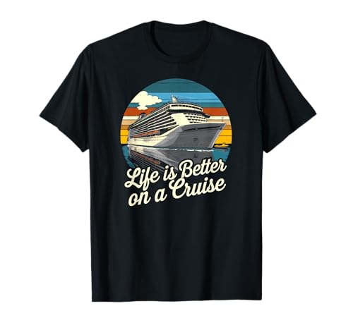 Graphique de voyage coloré « Life Is Better on A Cruise » T-Shirt