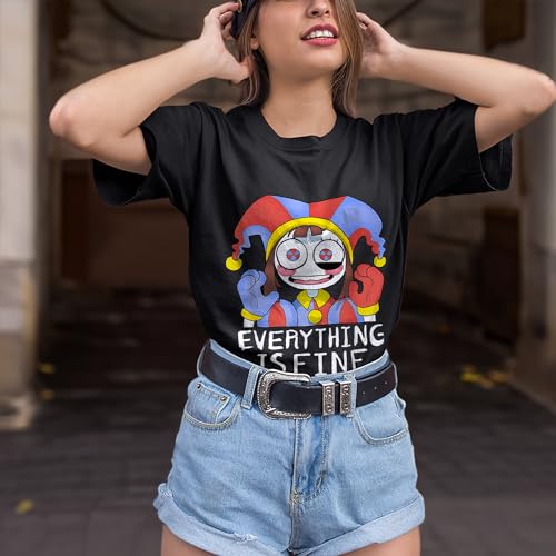 T-Shirt Digital Girl Circus Boy Pomni Sleeve Everything Gift for Men is Family Fine Women Unisex Friend Multicoloured3