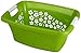 Produktbild "Wäschekorb ""Flowers"" von Rotho aus Kunststoff/Plastik (PP) in grün/weiss | Gr. M, Inhalt ca. 25 Liter - diverse Größen auswählbar (LxBxH) ca. 50.5x38x22 cm Moderner Wäschesammler 1756505519"