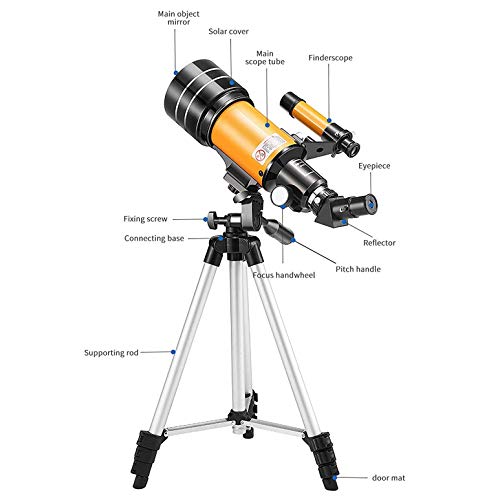Telescopio astronómico refractor profesional con trípode miniatura 5