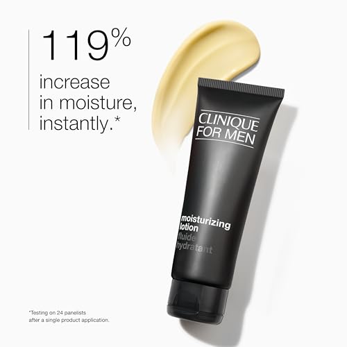 Clinique For Men™ Moisturizing Lotion | Feuchtigkeitsspendende Gesichtslotion für trockene Haut mit Glycerin und Urea | leicht + leistungsstark + feuchtigkeitsspendend
