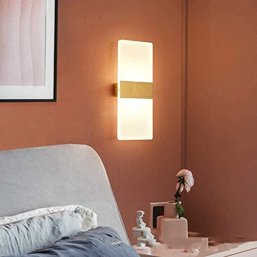 Luz de pared LED 12W con sombra rectangular para decoración de pasillo y sala 3