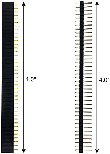 Conector Header 40 Pines Macho y Hembra 2.54mm Fila Simple miniatura 4